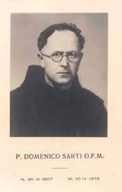 Padre Domenico Sarti guardiano alla fine delle guerra