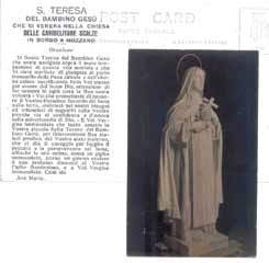 La statua in gesso di S. Teresa