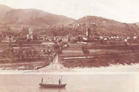 Panorama del Borgo alla foce del rio di Oneta (1910)